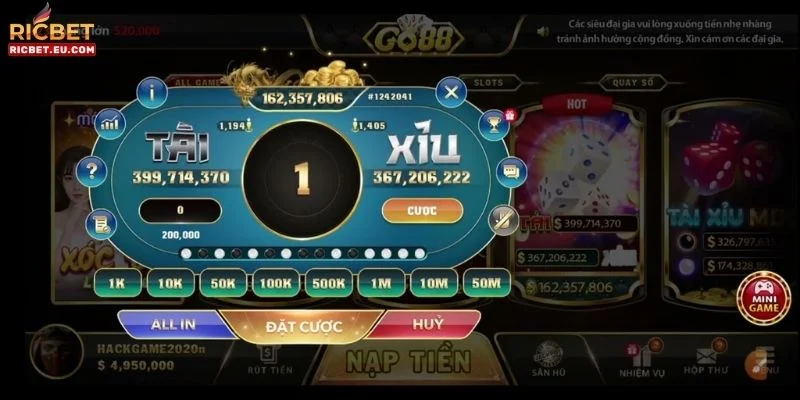 Game Tài Xỉu Go88 hấp dẫn qua vài nét cơ bản.